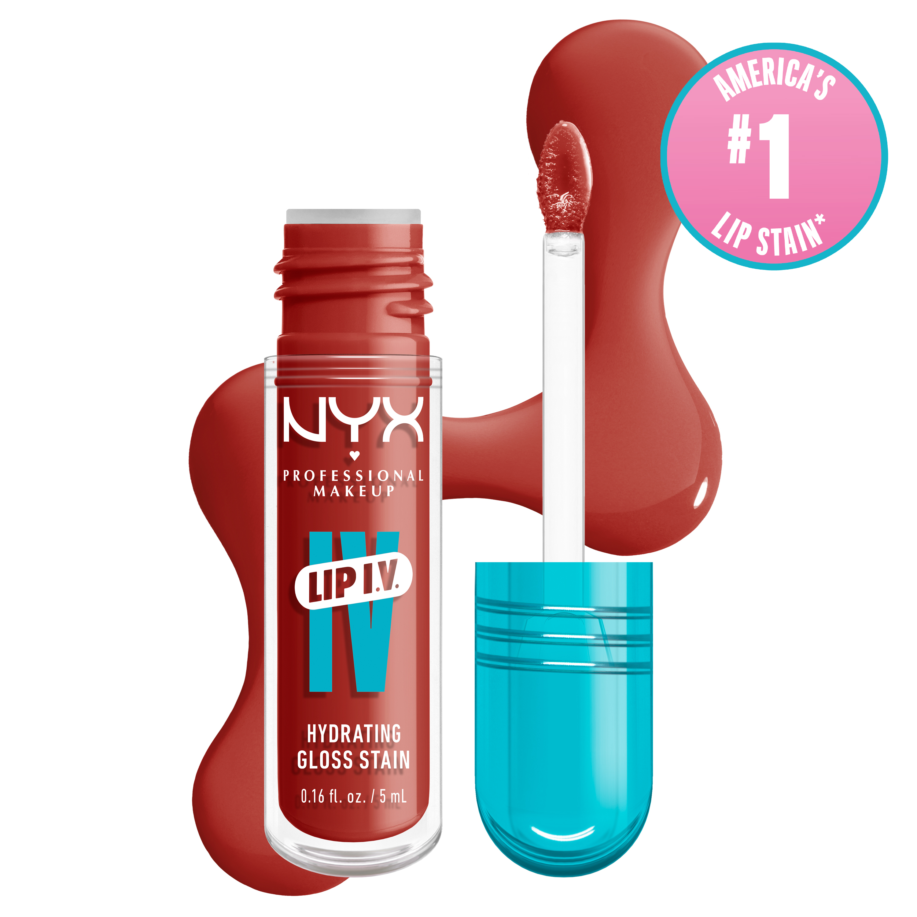 NYX Professional Makeup Lip Iv Hydrating Lip Gloss Stain - Long-Lasting Lip Stain Burst That Tang $12